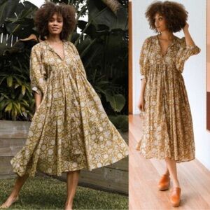 Daughters Of India Kyra Midi Dress
Golden Palm xl NWOT 100% cotton